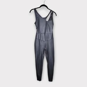 FP Movement In My Orbit Silver Metallic Yoga Jumpsuit Cutout Womens XS